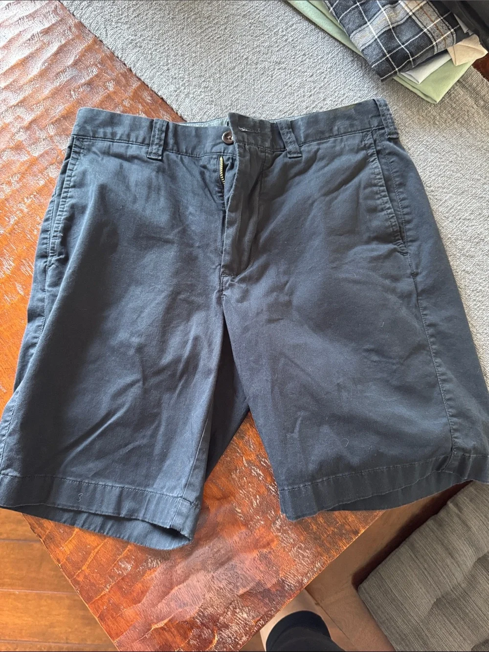 J. Crew Men's Navy Flat-Front Chino Shorts